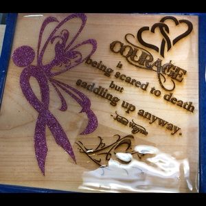 Custom Breast Cancer Engraved Plaque